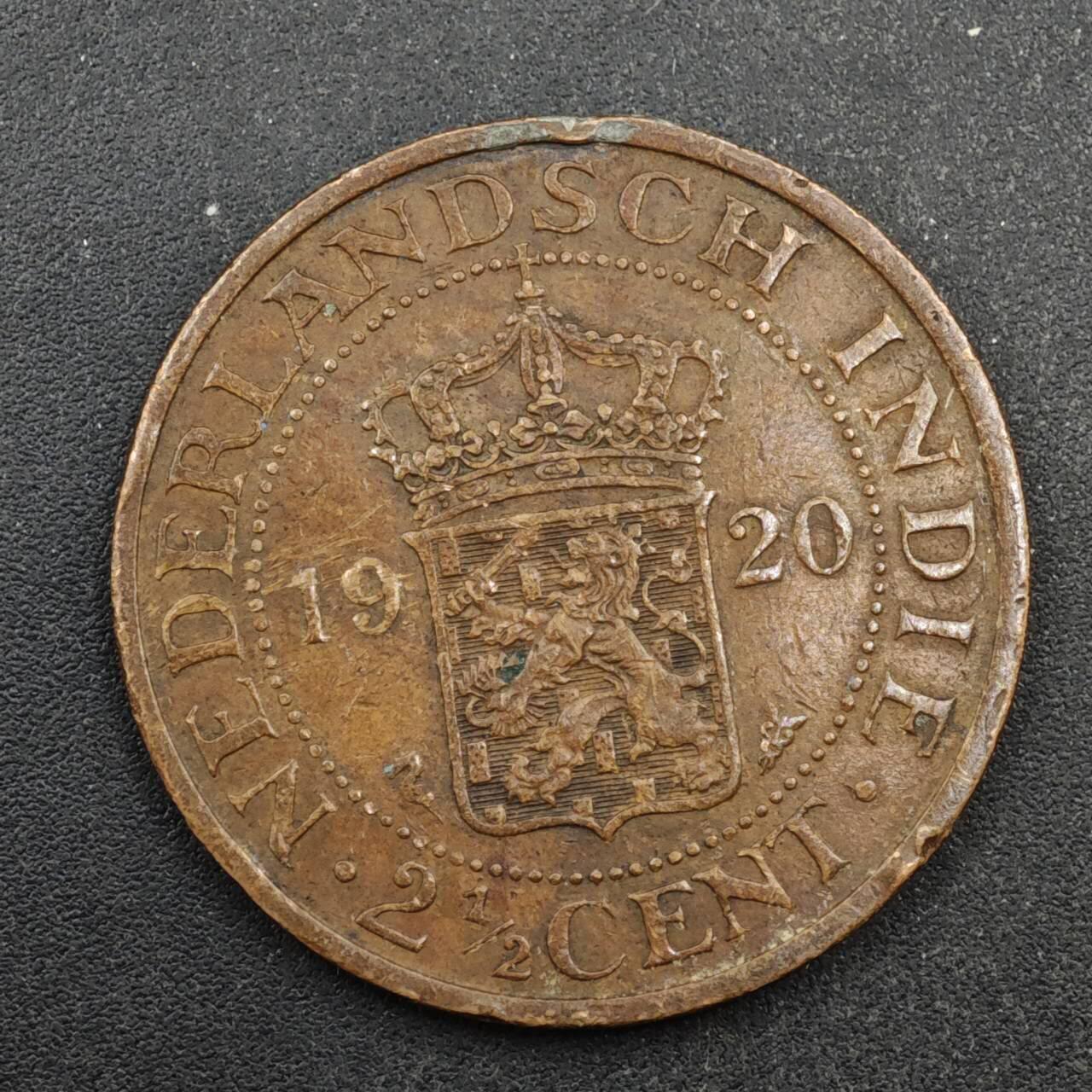 【淘币小摊】实时拍第八百四十四拍   散币场   满百包邮可预留二周 每周一统一发货   荷属东印度1920年2.5分铜币