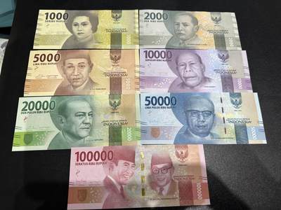 《外钞收藏家》第六百零一期（畅拍场）（本平台长期征集拍品、欢迎藏友们联系合作） - 印度尼西亚2016年清版7张一套（1千-10万卢比，除了1万其余全程无4）	UNC