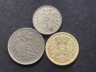 邮泉阁限时拍卖第三十九场 欧洲专场（硬币在国外。请付邮费6元。） 奥匈帝国1916年3枚