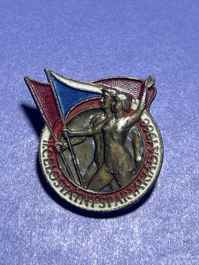 世界各国奖章纪念章徽章无底价拍卖 - 50年代捷克斯洛伐克与苏联友好纪念章