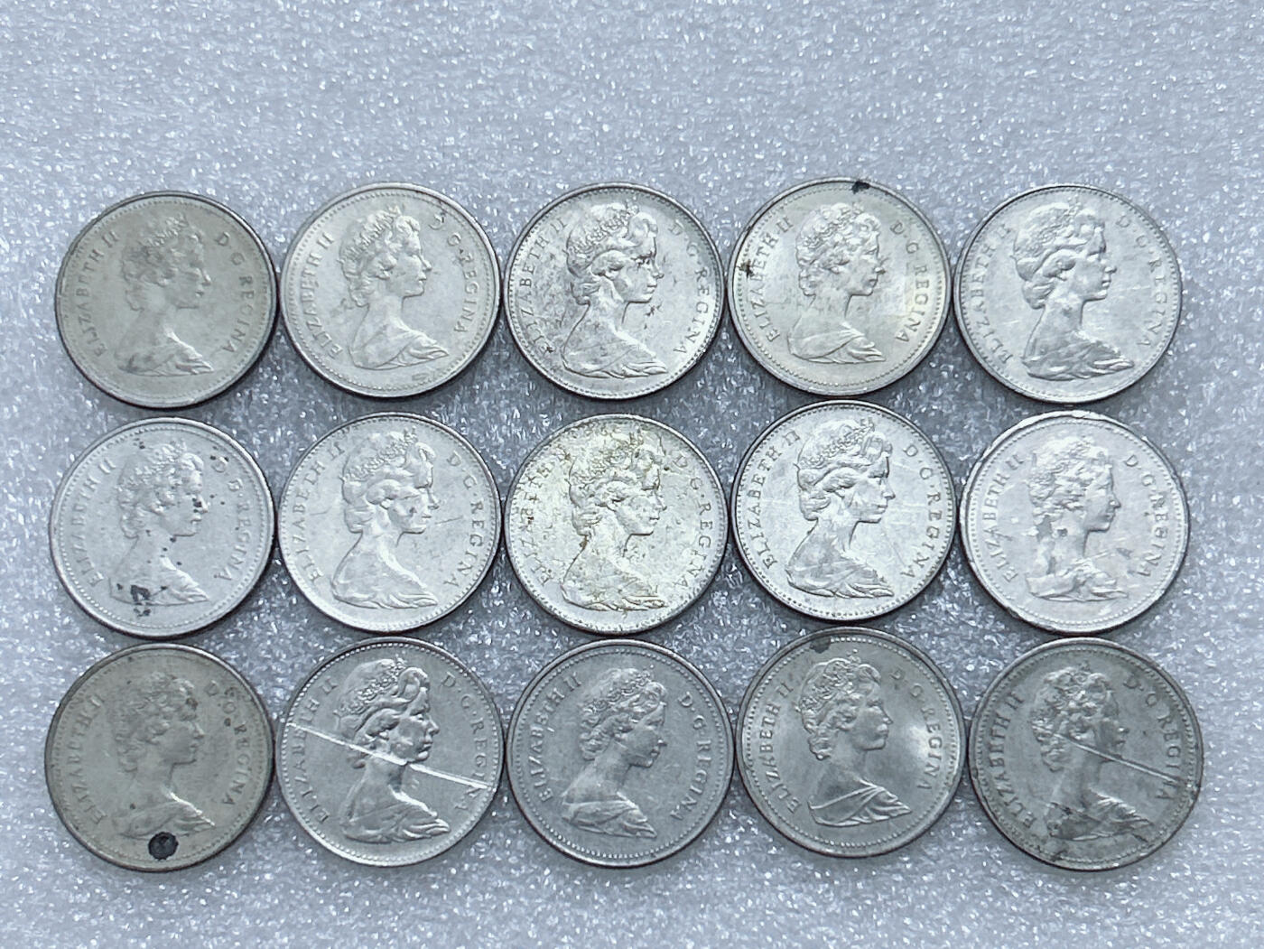 第一海外回流一元起拍收藏 散集专场  第289期 加拿大海狸版5分硬币 15枚