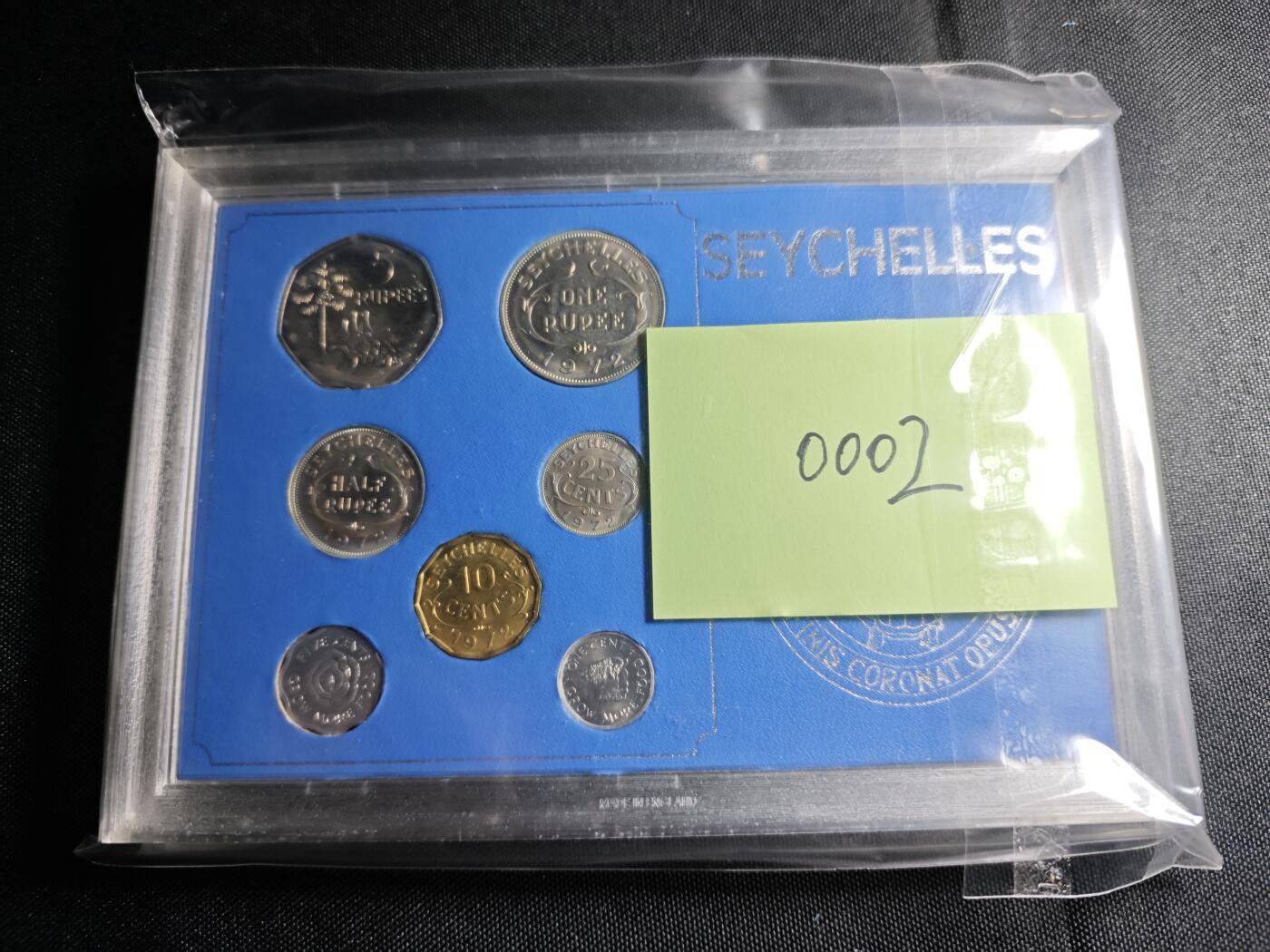 KK钱币收藏小铺  第400期  百期特拍（四拍之四）2月预留时间 周末发货  1972英属塞舌尔大小面值清年一套 好品！