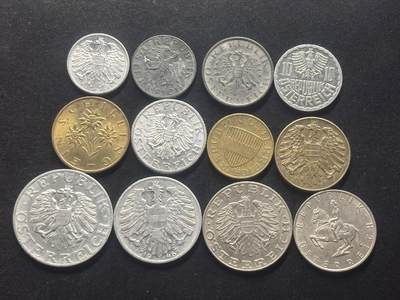 邮泉阁限时拍卖第三十九场 欧洲专场（硬币在国外。请付邮费6元。） 奥地利12枚