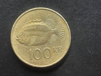 邮泉阁限时拍卖第三十九场 欧洲专场（硬币在国外。请付邮费6元。） 冰岛1995年100克朗