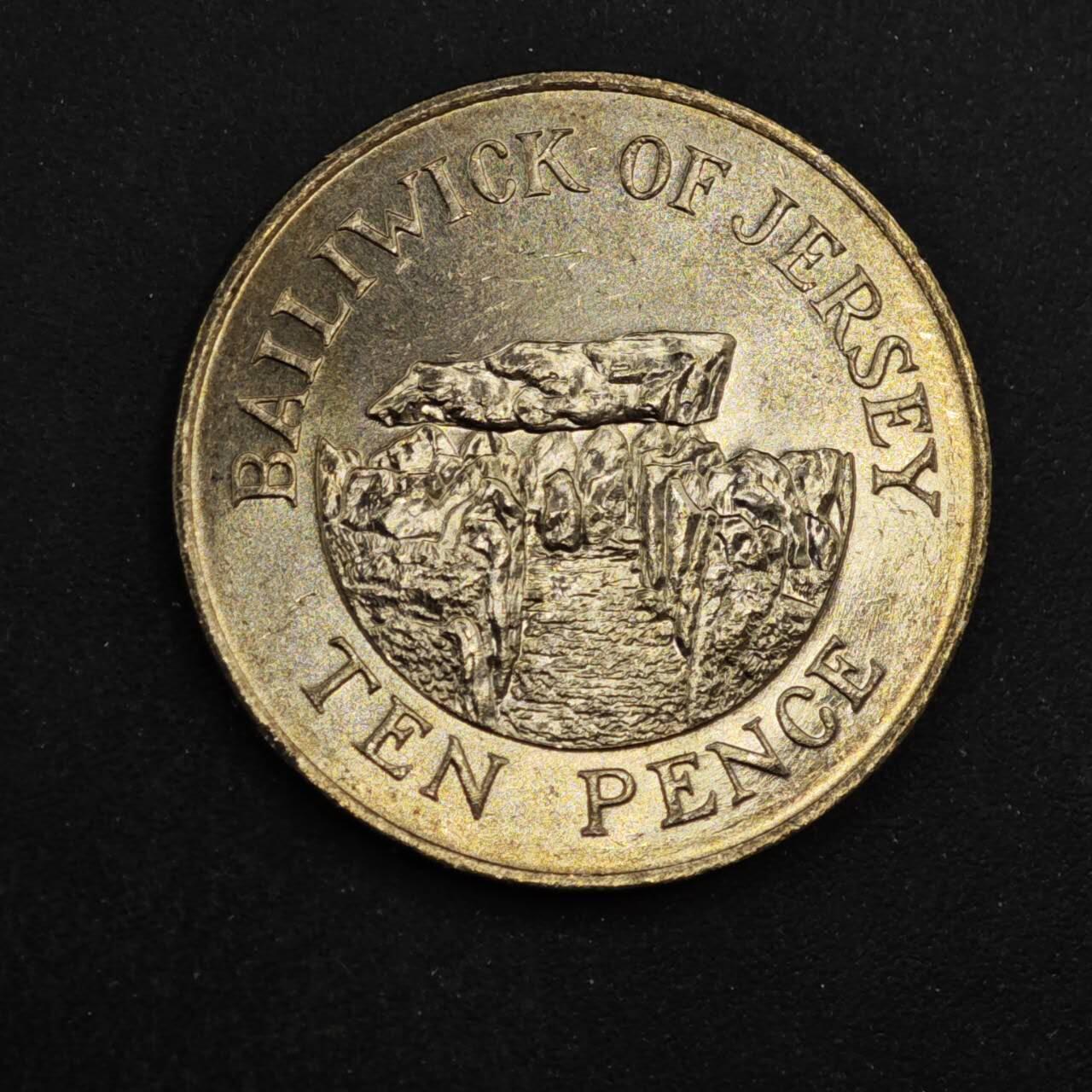 【淘币小摊】实时拍第八百四十四拍   散币场   满百包邮可预留二周 每周一统一发货   泽西岛1988年10便士镍币