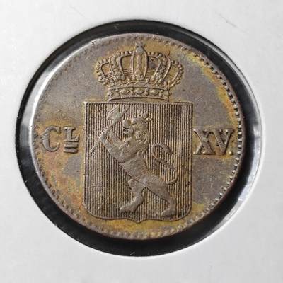 KK钱币收藏小铺  第399期  百期特拍（四拍之三）2月预留时间 周末发货 -  1867挪威1/2SK 铜币