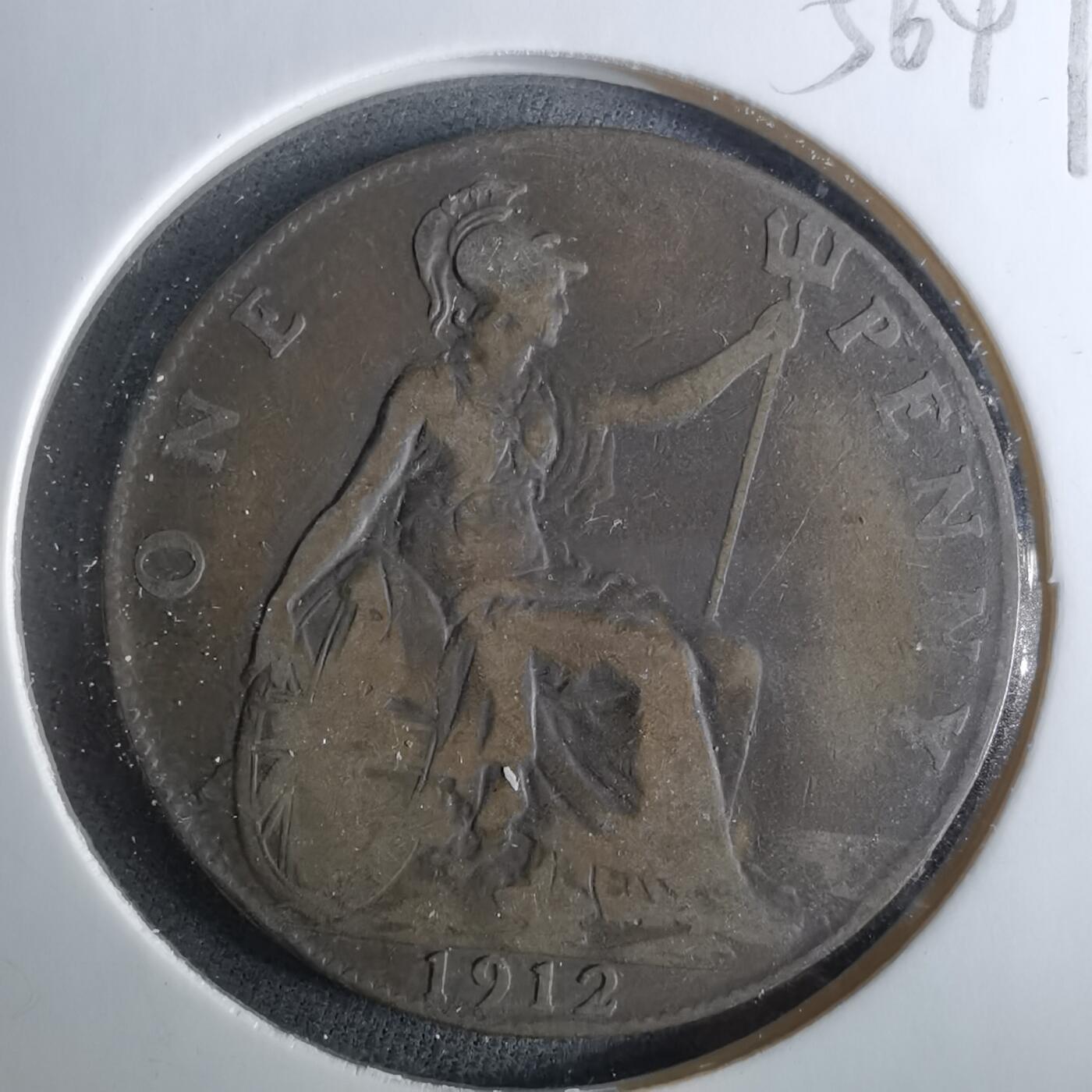 沼泽如烟--第956场 英国1912年1便士