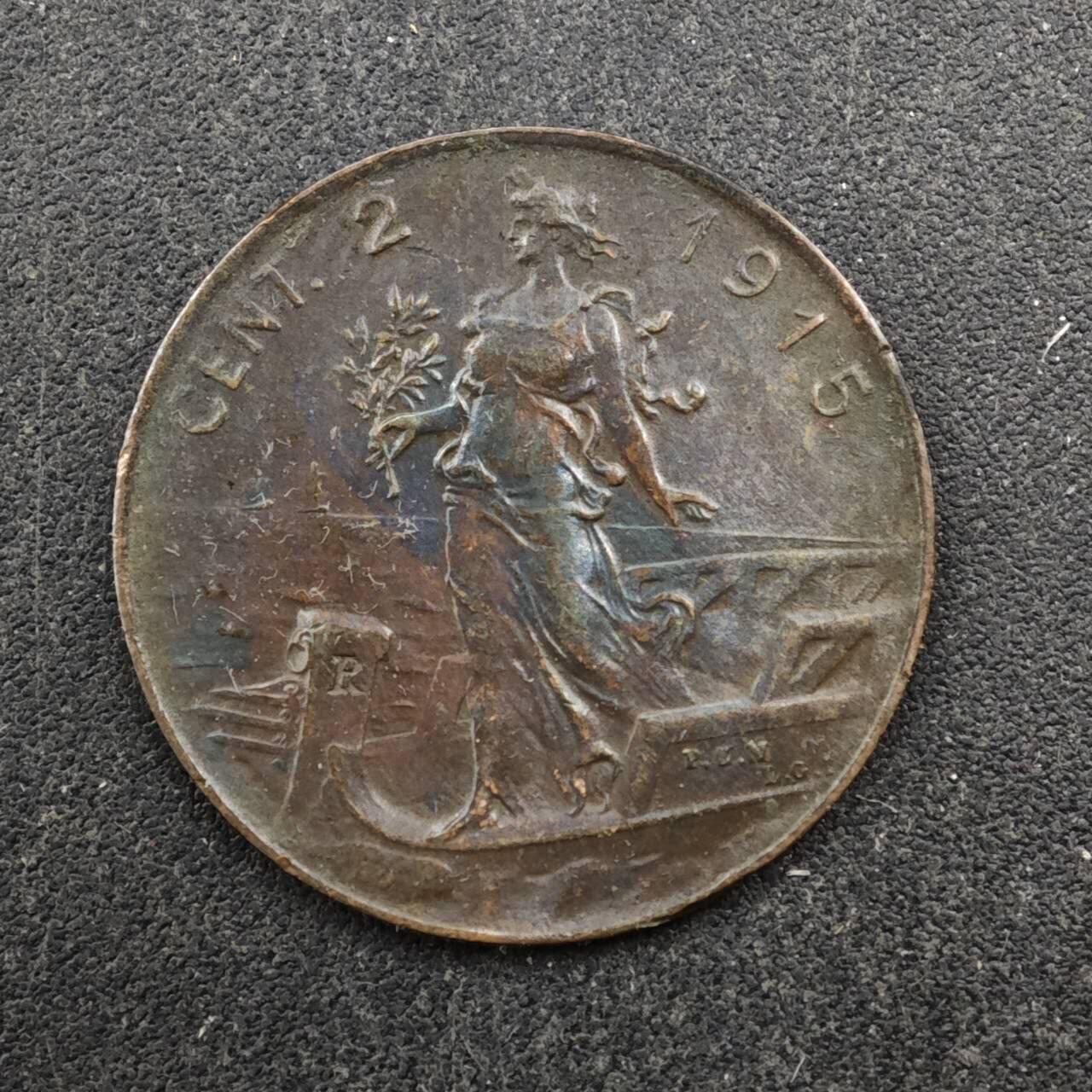 【淘币小摊】实时拍第八百四十四拍   散币场   满百包邮可预留二周 每周一统一发货   意大利1915年2分铜币