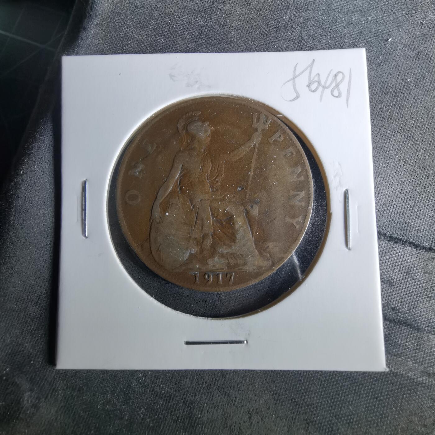 沼泽如烟--第956场 英国1917年1便士