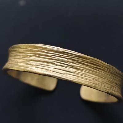 【全场包邮】纯粹捡漏拍493场 - 【杂件】老银匠雪花足银拉丝999纯银镯-含银标【47.12克，纯银价约847元（按18元银价折算）】