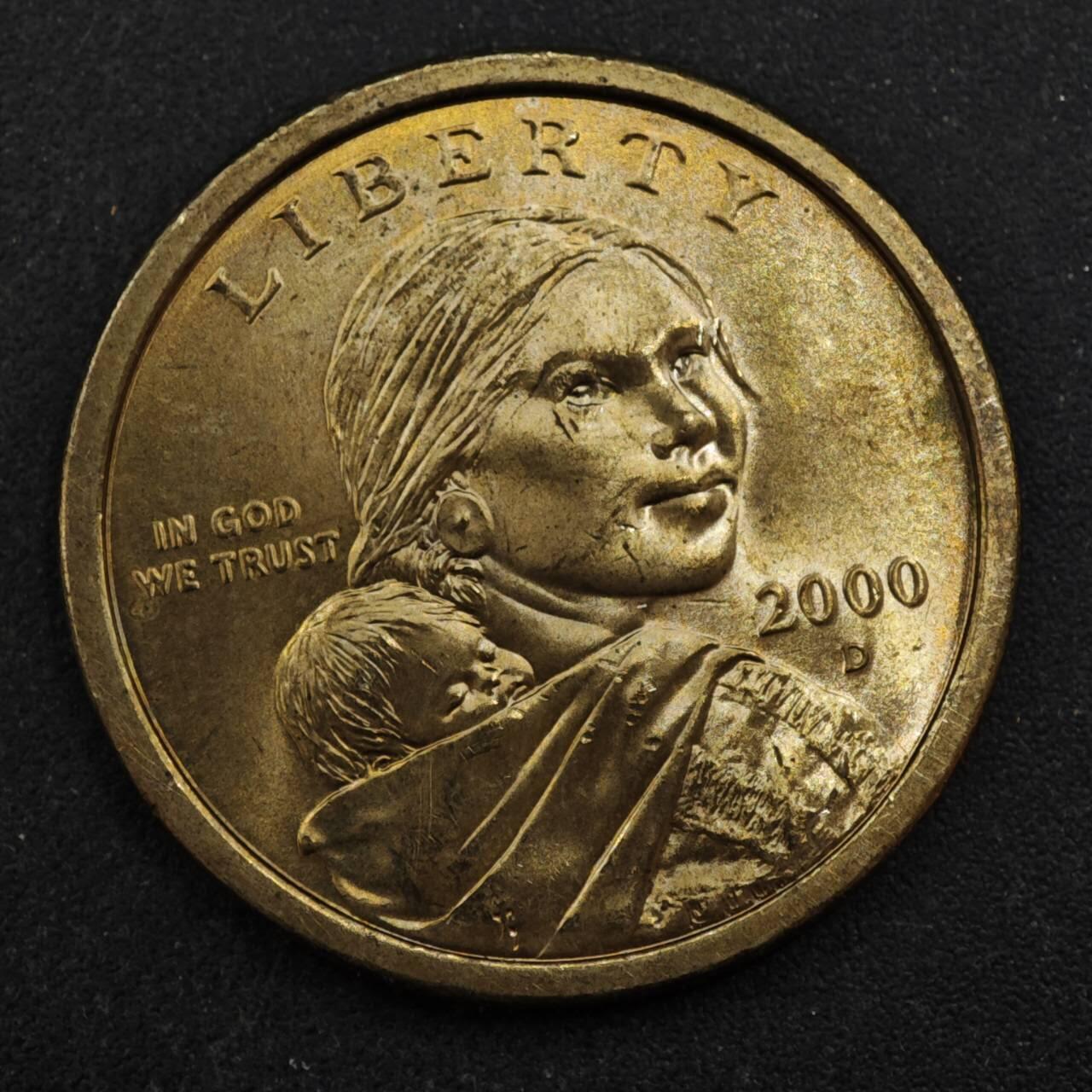 【淘币小摊】实时拍第八百四十四拍   散币场   满百包邮可预留二周 每周一统一发货   美国2000年萨卡加维亚美元