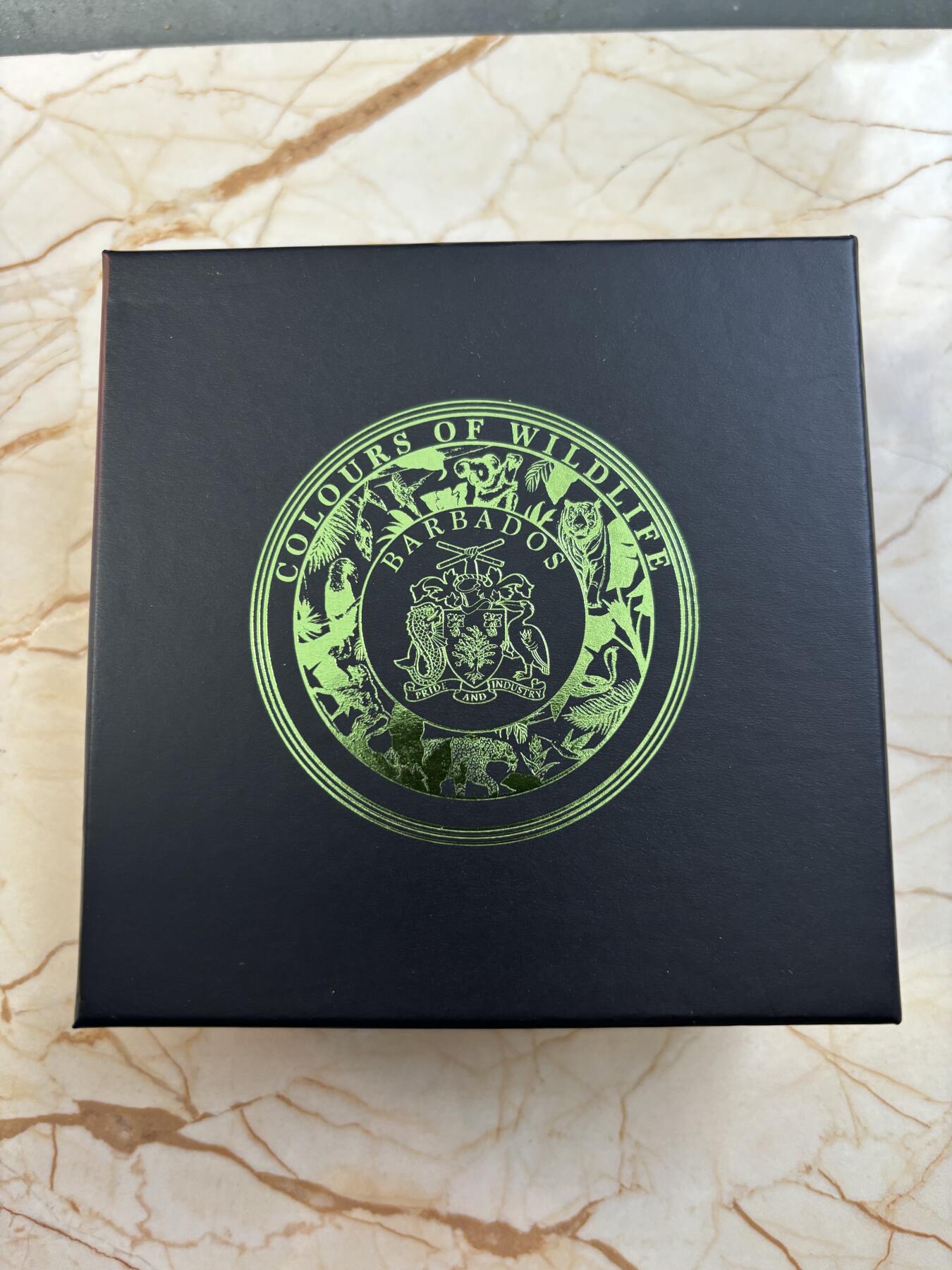 第187期拍卖 巴巴多斯2024年野生动物系列美洲豹3盎司彩银币，999银，发行999枚