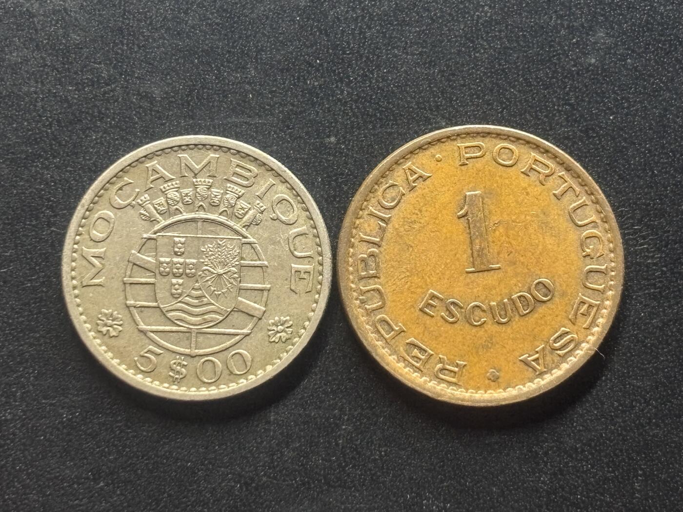 邮泉阁限时拍卖第三十九场 欧洲专场（硬币在国外。请付邮费6元。） 莫桑比克葡萄牙殖民地2枚