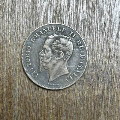 【铜匠收藏】★第137场★散币场。不寄存，30包邮。不满30元，支付5元运费。《接受代拍 代送NGC评级》 - 20【无寄存】1867 意大利 伊曼纽尔二世 5分 铜币