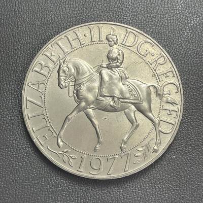回流0110 - 英国1977年伊丽莎白二世女王登基25周年25便士纪念币
