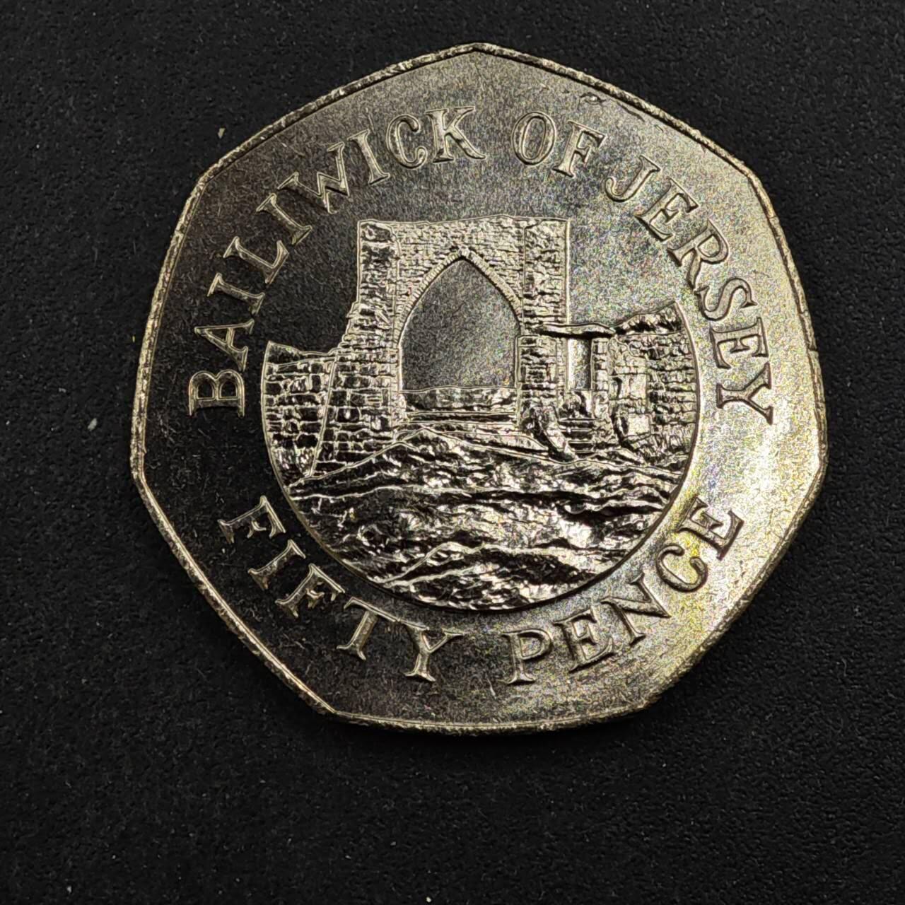 【淘币小摊】实时拍第八百四十四拍   散币场   满百包邮可预留二周 每周一统一发货   泽西岛1988年50便士镍币