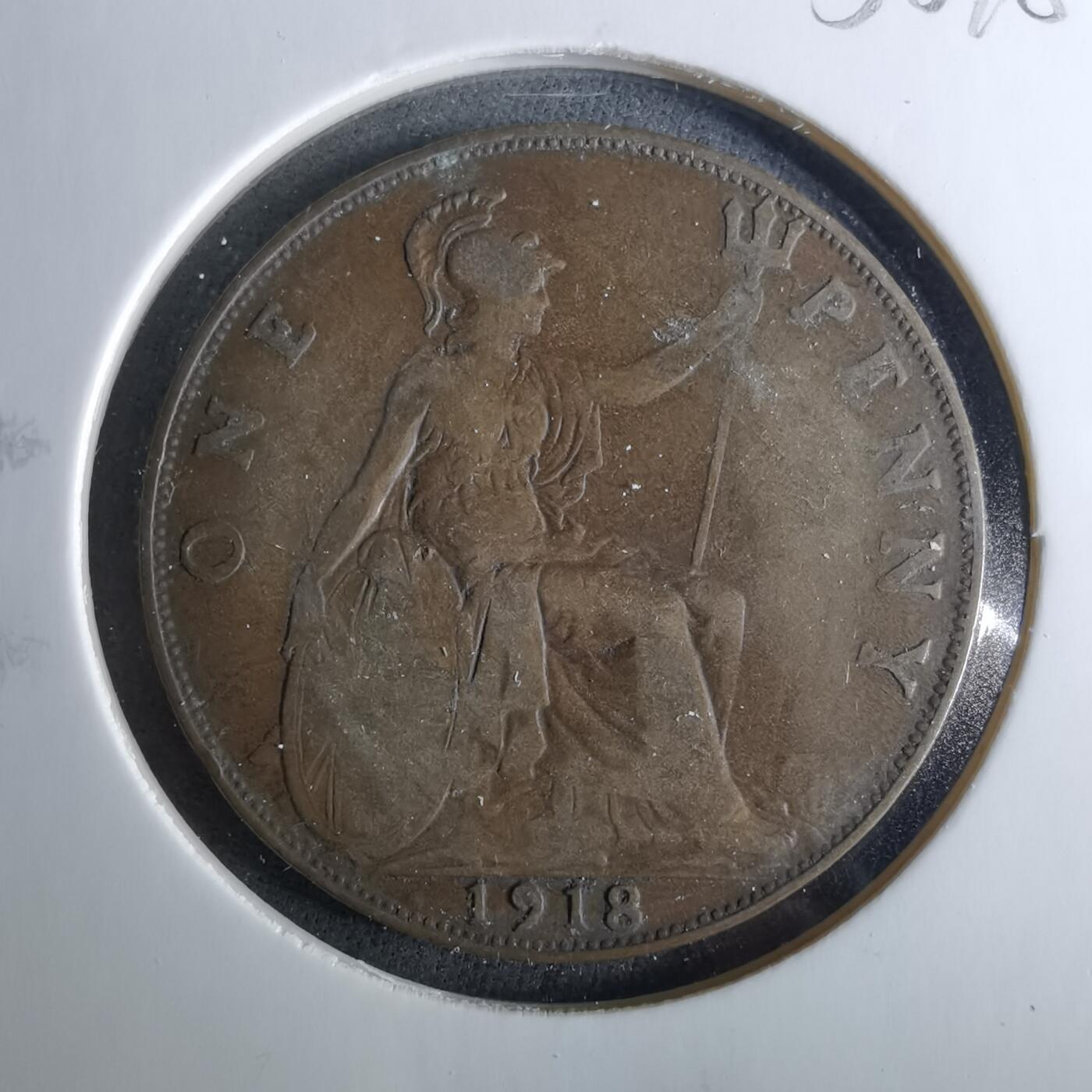 沼泽如烟--第956场 英国1918年1便士