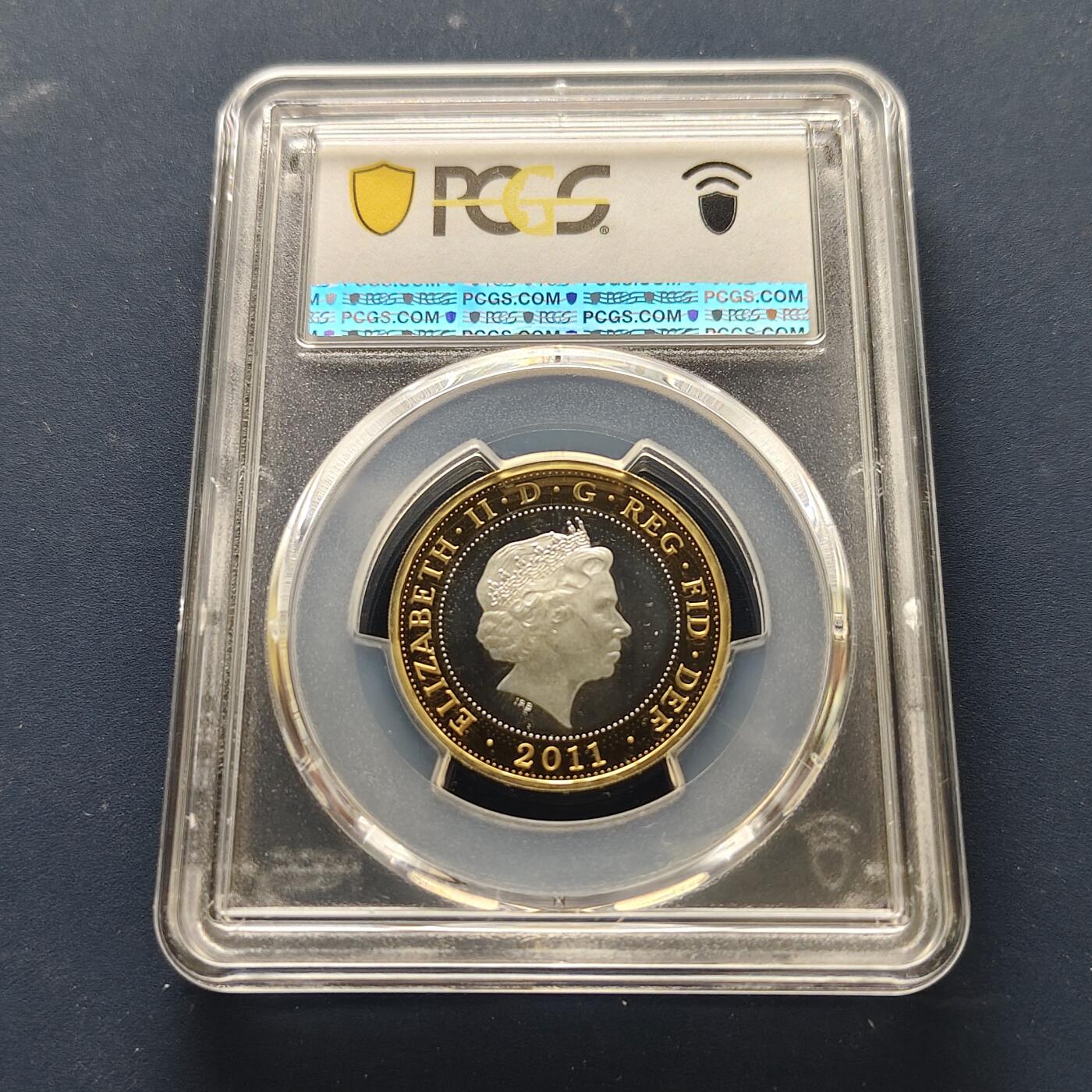 【全场包邮】纯粹捡漏拍493场 【收藏级·亚军分】英国2011年2镑玛丽玫瑰号500周年精制镀金纪念银币-PCGS PR68 DCAM（更高分仅2枚）