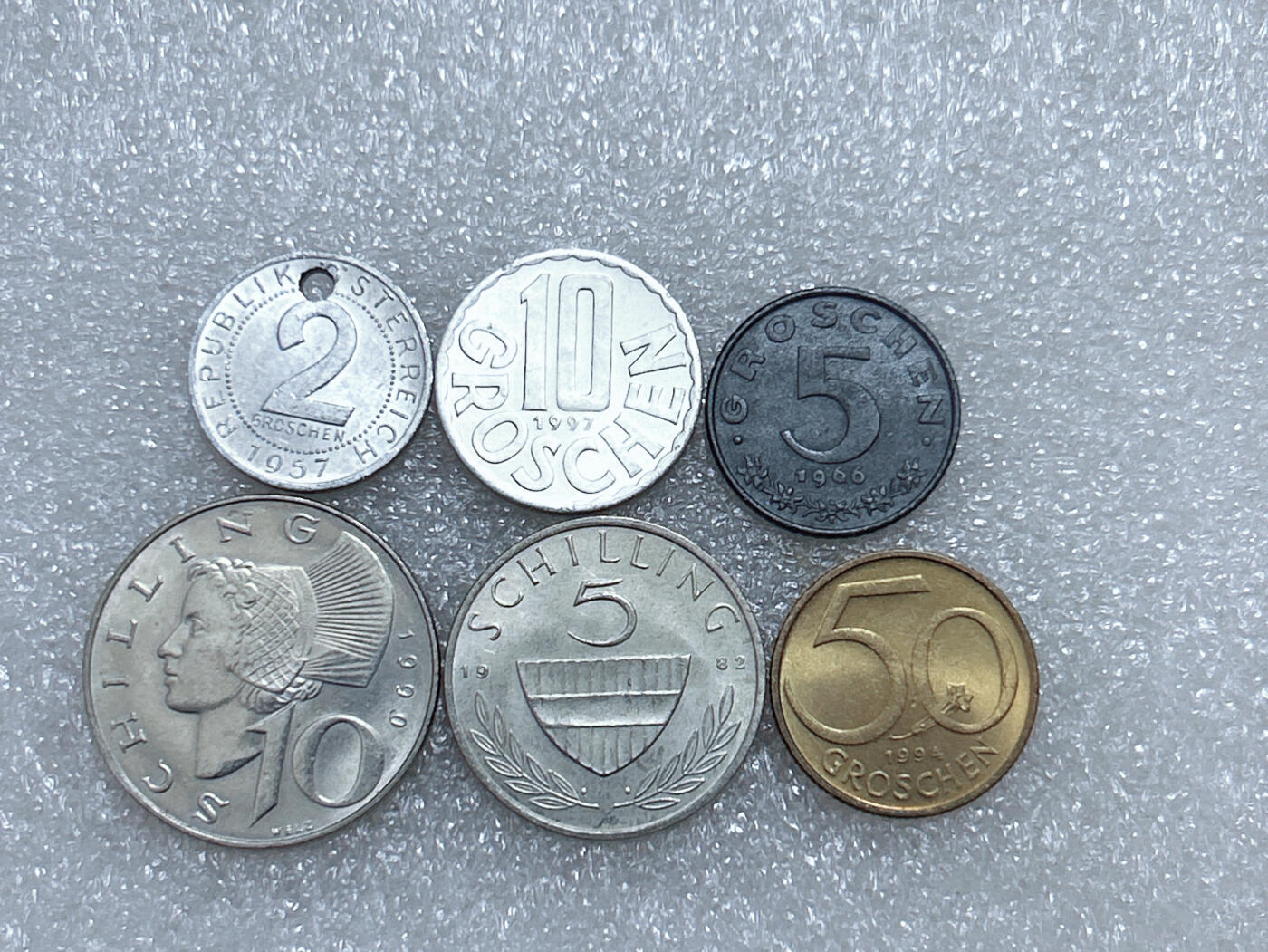 第一海外回流一元起拍收藏 散集专场  第289期 奥地利硬币 6枚