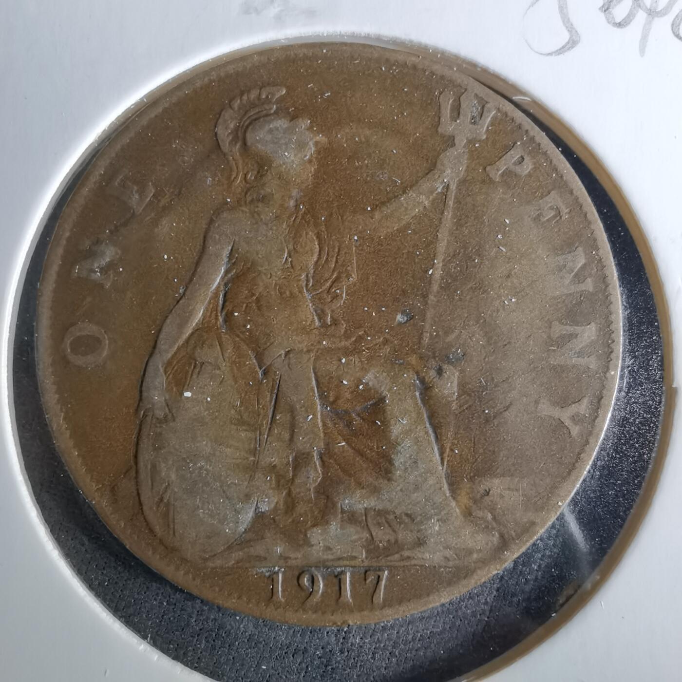 沼泽如烟--第956场 英国1917年1便士