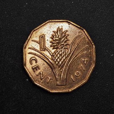 【淘币小摊】实时拍第八百四十四拍   散币场   满百包邮可预留二周 每周一统一发货   - 斯威士兰1974年1分铜币