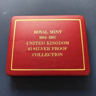 【全场包邮】纯粹捡漏拍493场-持续更新中 - 英国1984-1987年四邦国花系列精制纪念银币4枚-盒证全