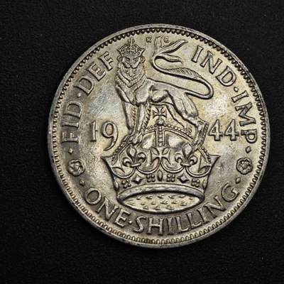 【淘币小摊】实时拍第八百四十九拍   散币银币场   满百包邮可预留二周 每周一统一发货   - 英国1944年乔治六世一先令银币