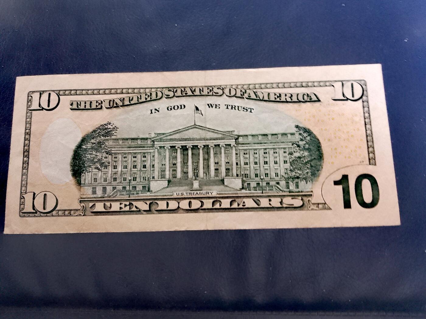 近全新美国2017年10美元靓品纸币