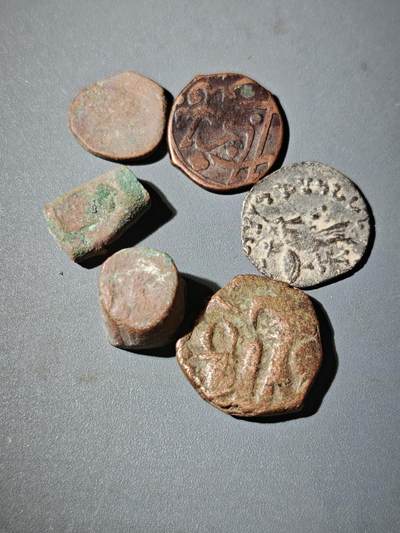 106期回流戒指饰品杂件纪念章丝路钱币专场 - A4丝路铜币一组