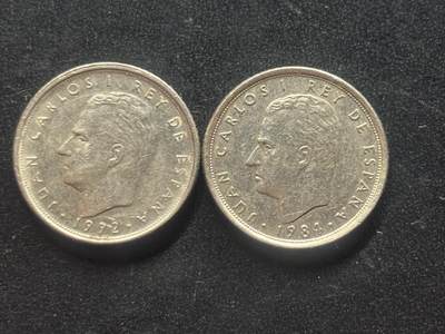 邮泉阁限时拍卖第三十九场 欧洲专场（硬币在国外。请付邮费6元。） 西班牙10比塞塔2枚