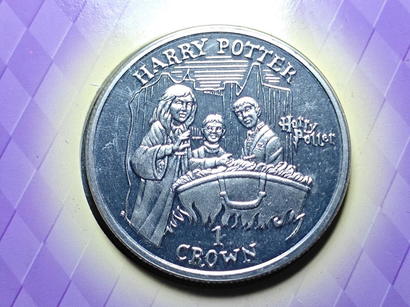 KK钱币收藏小铺  第400期  百期特拍（四拍之四）2月预留时间 周末发货 2002 马恩岛1克朗纪念币 哈利波特系列纪念币 卡册