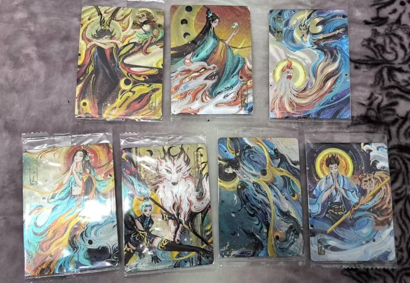 满200包邮！！龙虎卡牌-七二场（满200元包邮，无佣金，每周六结拍，欢迎送拍） 【原膜】粗闪7张不重复 可可瑞听 二十八星宿