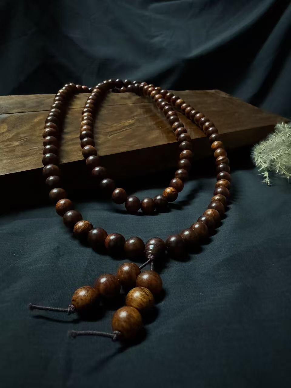 零元拍：海南黄花梨 108/8.3 长串佛珠