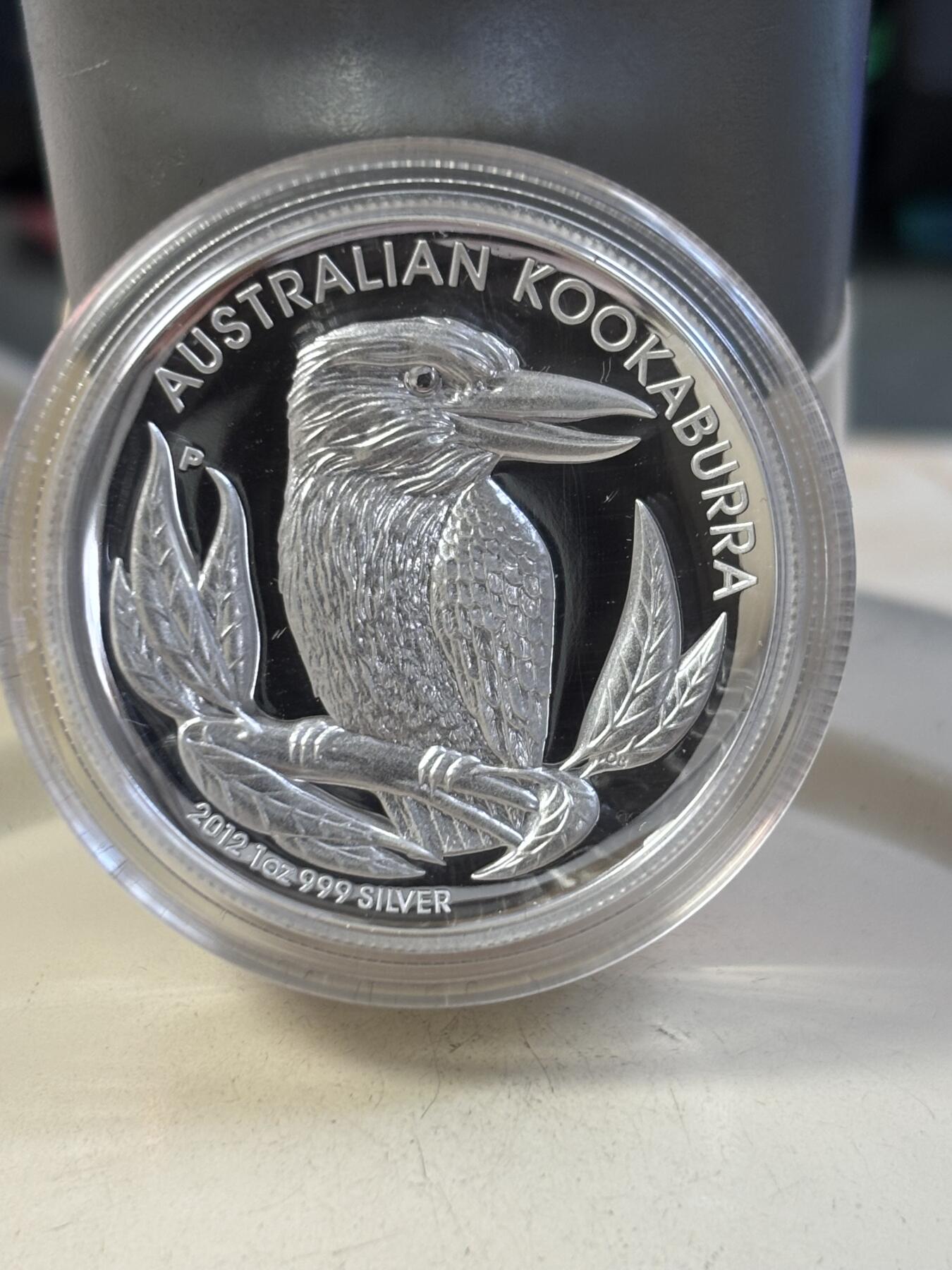 第187期拍卖 澳大利亚2012年翠鸟高浮雕加厚1盎司精制纪念银币，999银