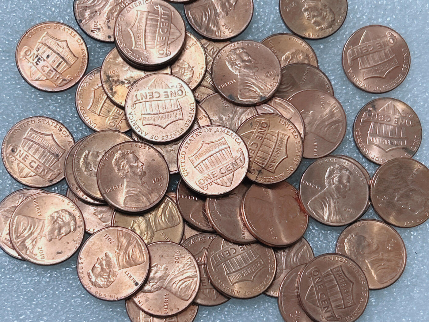 第一海外回流一元起拍收藏 散集专场  第290期 美国盾牌1分硬币 50枚 带光品