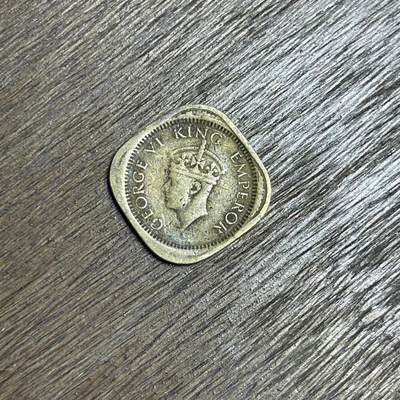 【铜匠收藏】★第137场★散币场。不寄存，30包邮。不满30元，支付5元运费。《接受代拍 代送NGC评级》 - 100【无寄存】1943 英属印度 乔六 1/2安娜 铜币