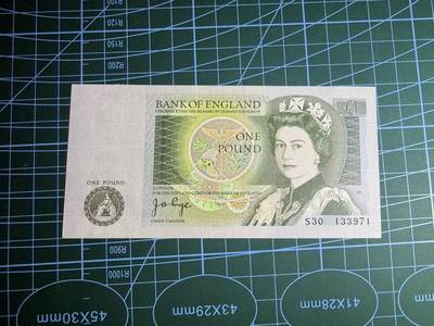 【炜奕收藏】，第五十六期，大不列颠专场 - 英国D序列1镑，UNC品相