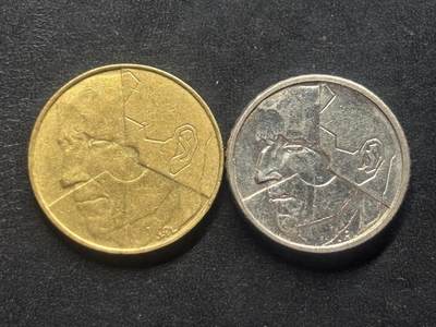 邮泉阁限时拍卖第三十九场 欧洲专场（硬币在国外。请付邮费6元。） 比利时博杜安国王1986-1987年2枚