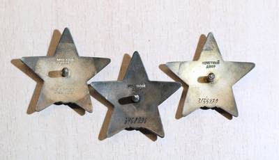 大猫徽章拍卖 第286期 苏联红星勋章一组 全品三枚