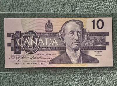 【礼羽收藏】🌏世界钱币拍卖第119期 - 加拿大 1989年10元 鸟版 全新UNC