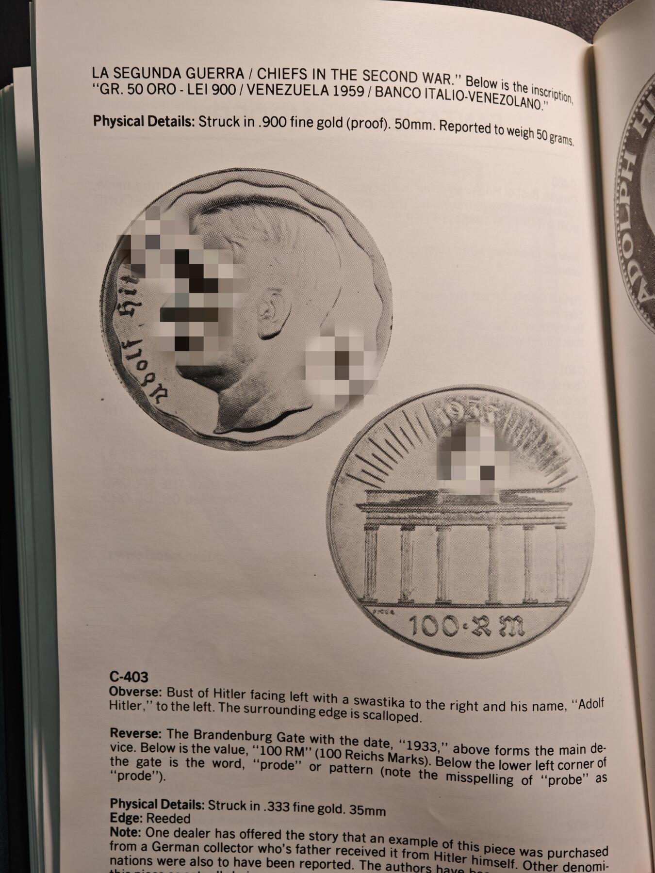 【德藏】世界币章拍卖第161期 98新 德国民族社会主义工人党党首币章目录 全书约160页 布面硬壳精装 绝版目录 PCGS评级参考目录
