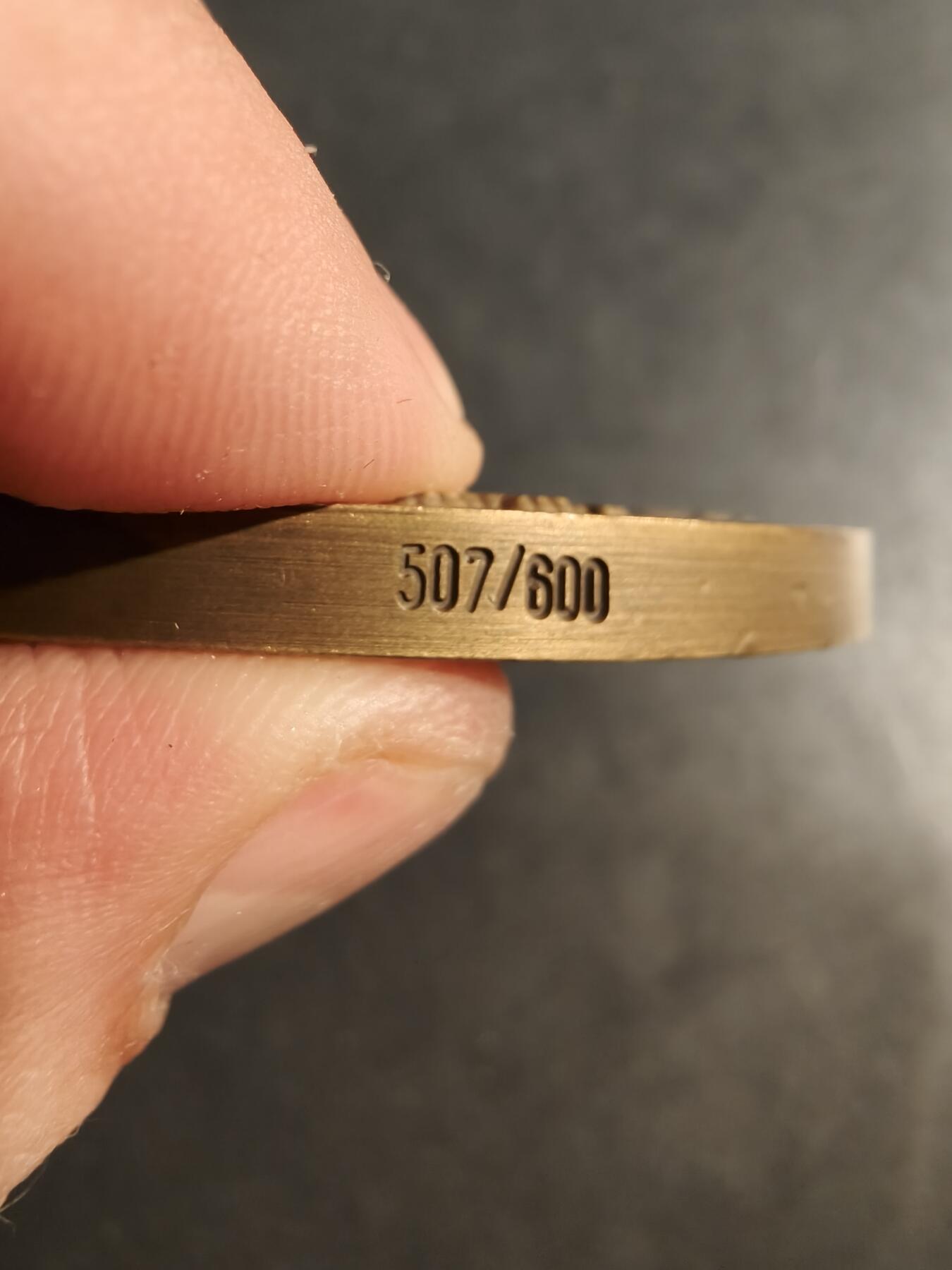 老王徽章第176期 葡萄牙政府致敬地方省级贡献大铜章     直径78mm    重量231.6g     共铸造600枚该枚编号5017