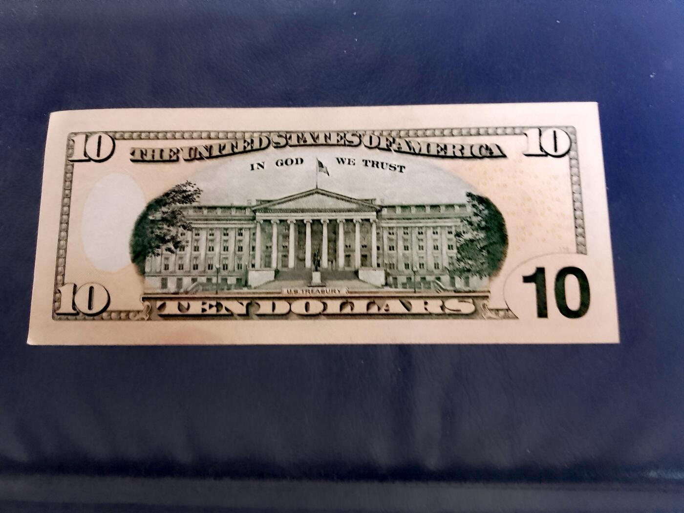 全新美国2017年10美元靓品纸币