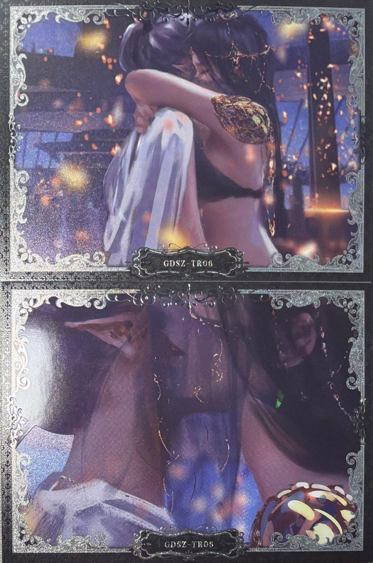 秋萤阁第41期 (1月11号周日晚上21点截拍，欢迎竞拍)  集卡社鬼刀 高位卡 鎏银边框 带细闪