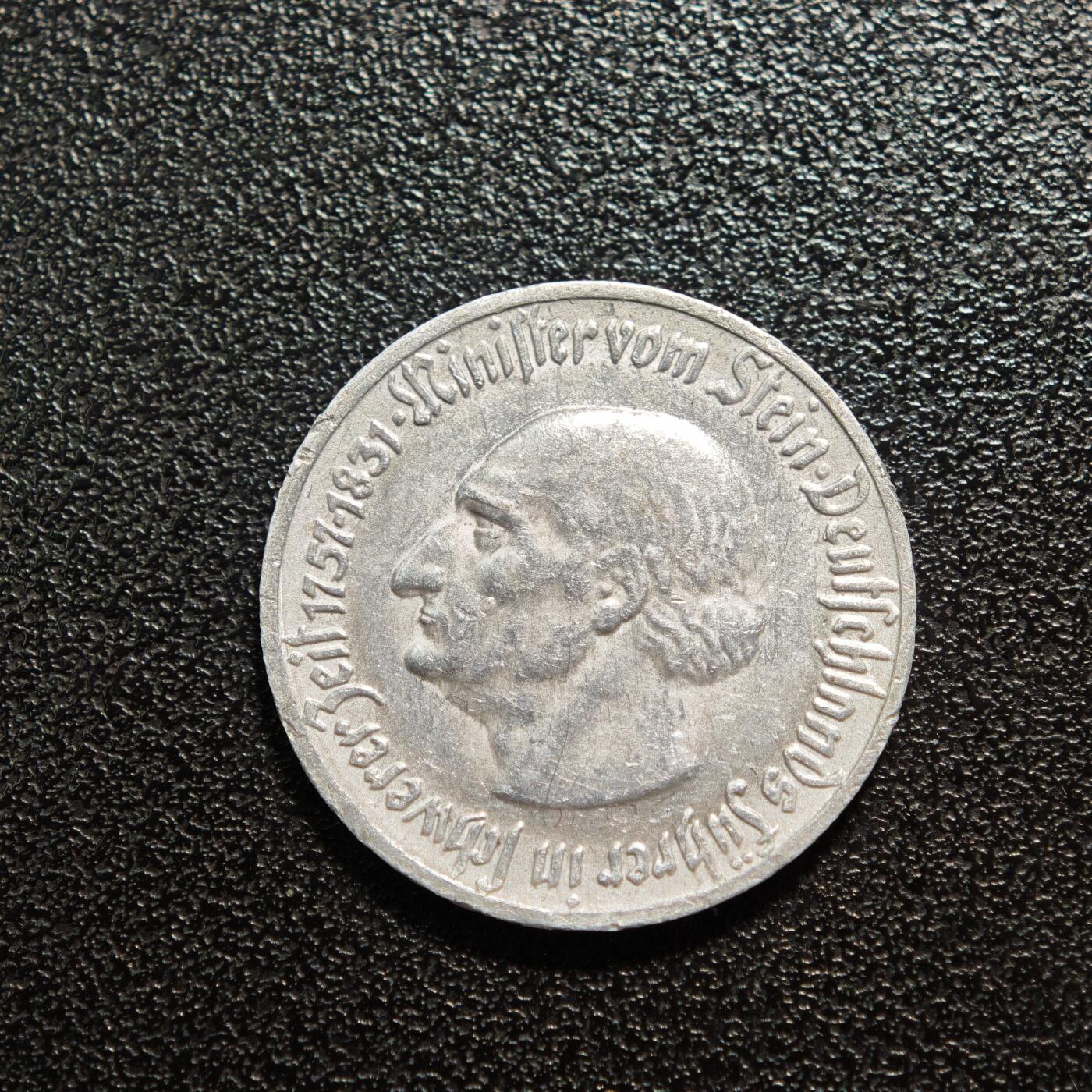 【德藏】世界币章拍卖第161期 2枚一组 1921年 德国德紧时期马币铝币 NGC UNC 及 1921年 德国德紧时期50芬尼马币铝币