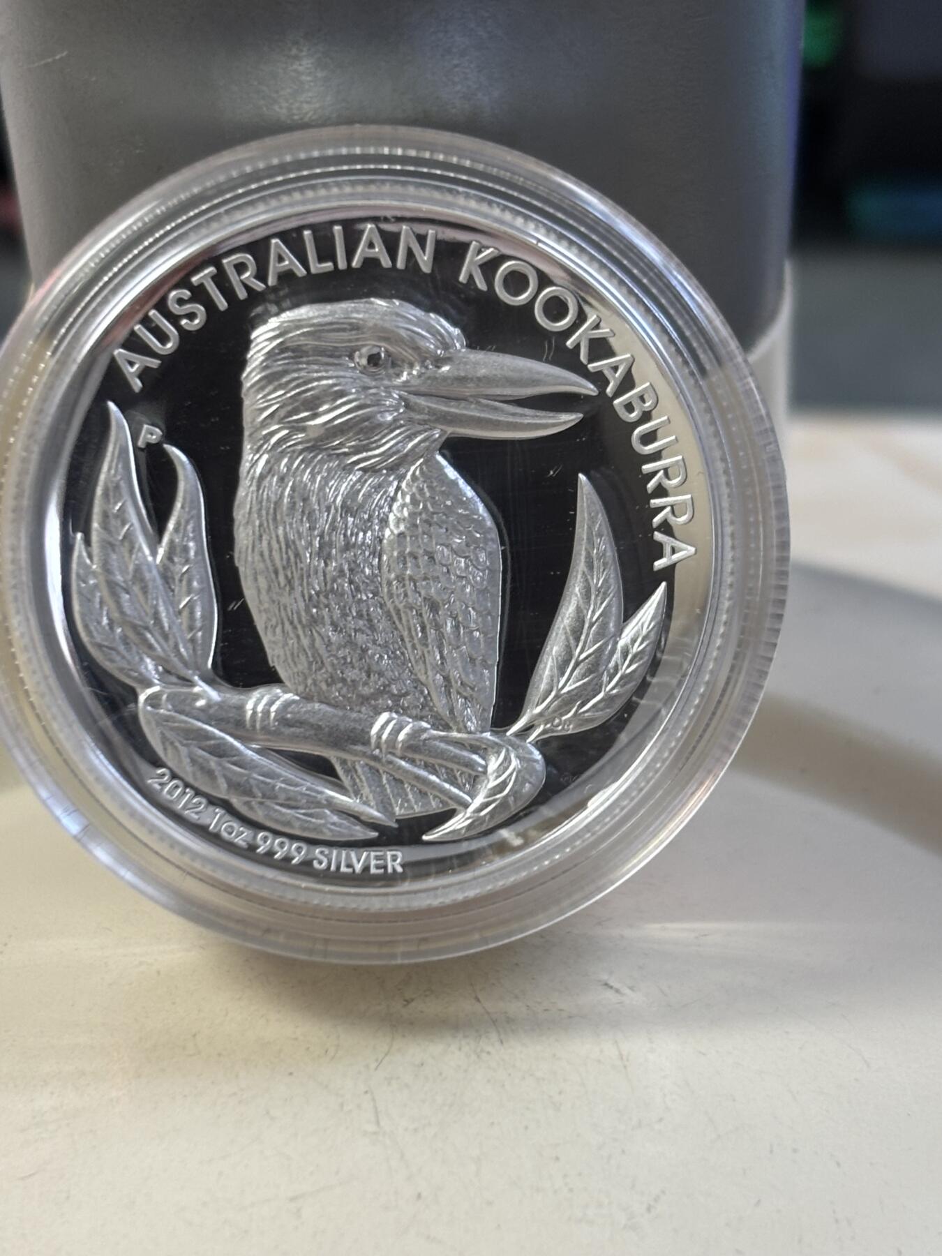 第187期拍卖 澳大利亚2012年翠鸟高浮雕加厚1盎司精制纪念银币，999银
