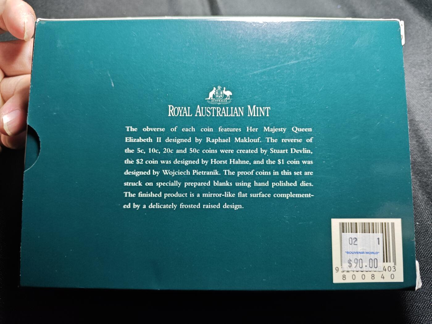 KK钱币收藏小铺  第400期  百期特拍（四拍之四）2月预留时间 周末发货  1997澳大利亚大小面值清年精制套币 查尔斯·史密斯诞辰100周年纪念套币