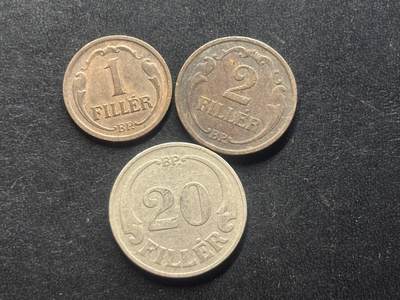 邮泉阁限时拍卖第三十九场 欧洲专场（硬币在国外。请付邮费6元。） - 匈牙利摄政时期3枚