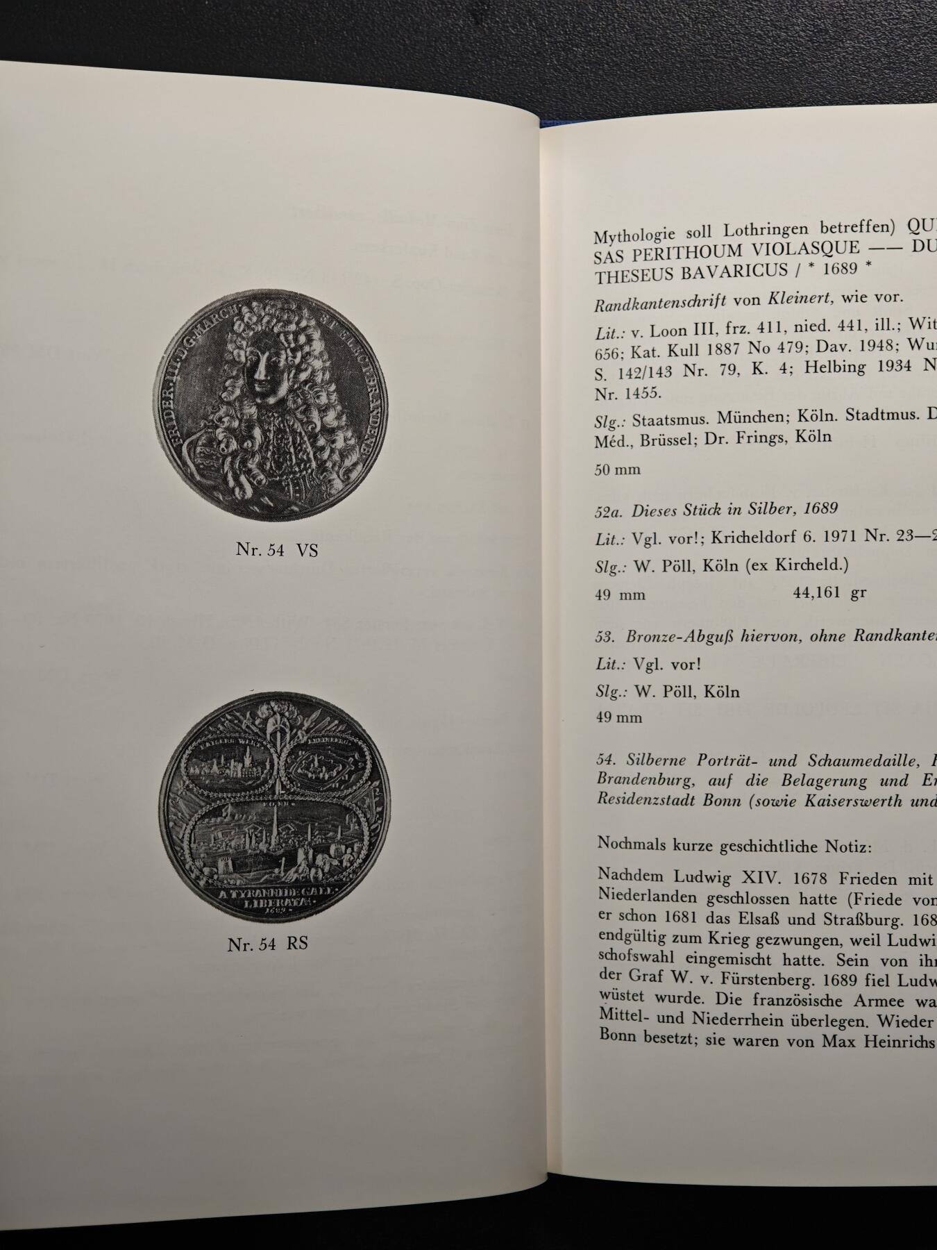 【德藏】世界币章拍卖第161期 98新 德国波恩围城战奖章目录 硬壳精装 铜板纸印刷 全书约104页