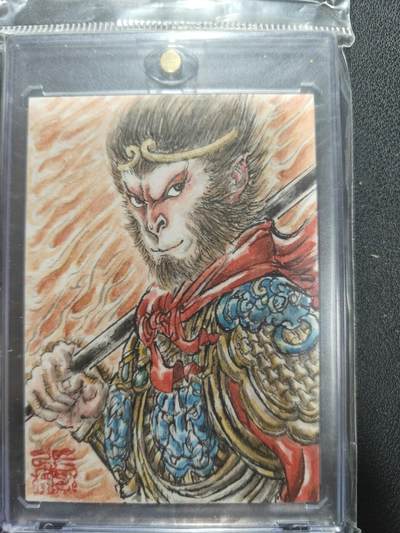 天玑星卡拍第159期《1.12周一截拍》持续收拍收评中 满赠卡需备注 - 【手绘卡】张先军 孙悟空 手绘卡